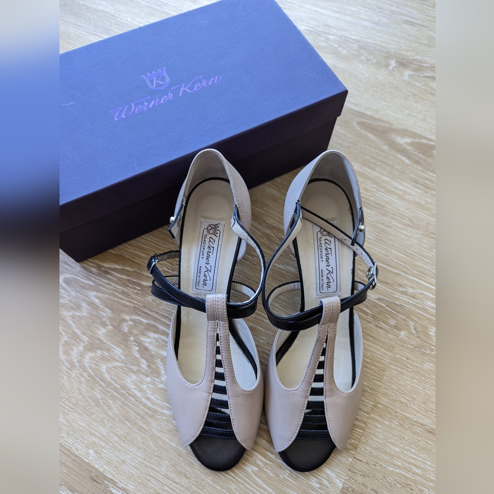 Brand New Werner Kern Womens Rhythm Dance Shoes size 5.5 UK/7.5 US 3" Flare Heel